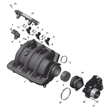 01- ROTAX - Air Intake Manifold And Throttle Body