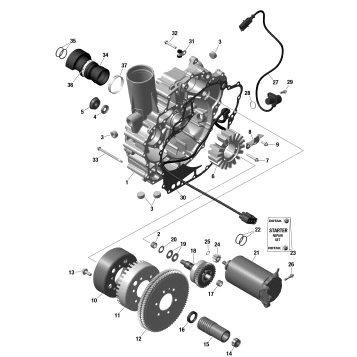 01- Rotax - Magneto And Electric Starter Without IDF