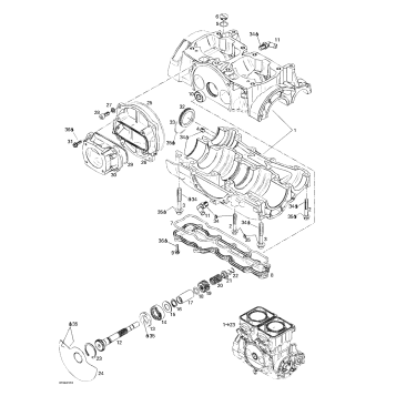 01- Crankcase, Rotary Valve