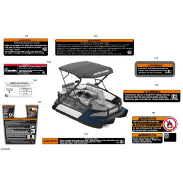 03- DECALS - Warning Decals -13ft - Sport Package