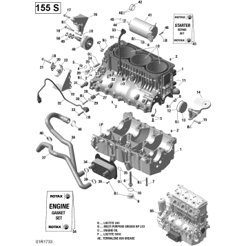 01- Engine Block - 155 Model With Suspension