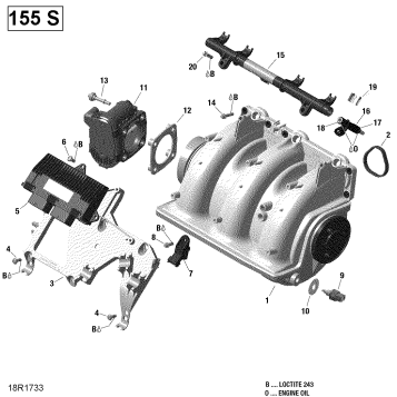 02- Air Intake Manifold And Throttle Body - 155 Model With Suspension