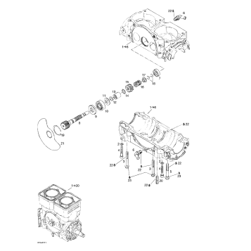 01- Crankcase, Rotary Valve