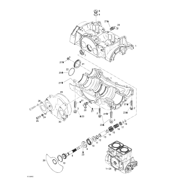 01- Crankcase, Rotary Valve