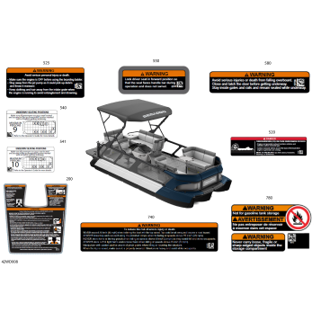 03- DECALS - Warning Decals - 21ft - North America