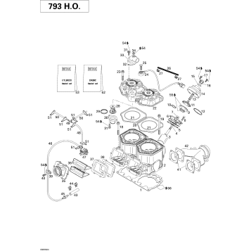 01- Cylinder, Exhaust Manifold And Reed Valve