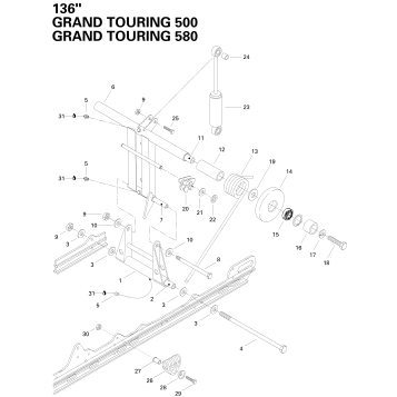 08- Rear Arm 500, 580