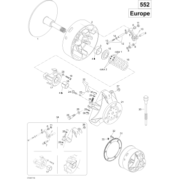 05- Drive Pulley 550F SUV, Europe