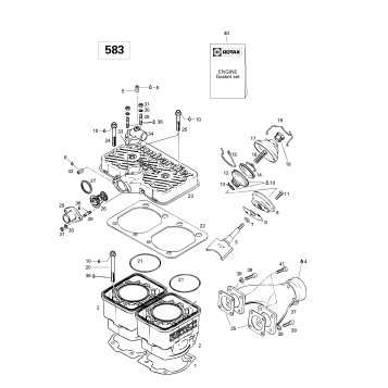 01- Cylinder, Exhaust Manifold (583)