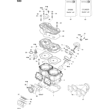 01- Cylinder, Exhaust Manifold And Reed Valve