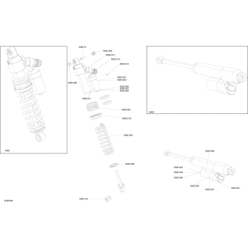 08- Rear Shocks MXZ - 600R ETEC - Iron Dog - Package X