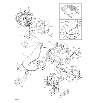 01- Engine Support And Muffler