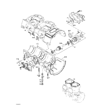 01- Crankcase, Water Pump And Oil Pump
