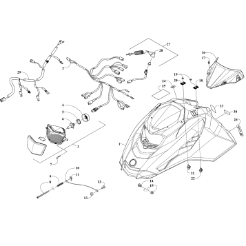 Hood, Headlight and Windshield