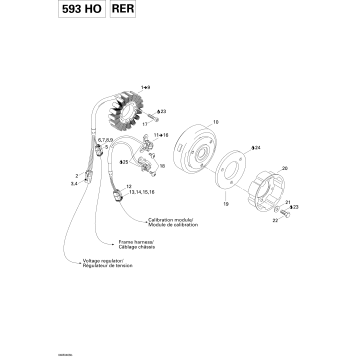 03- Magneto (12V, 360W) (593 HO)
