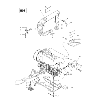 01- Engine Support And Muffler (503)