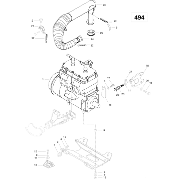 01- Engine And Engine Support 494