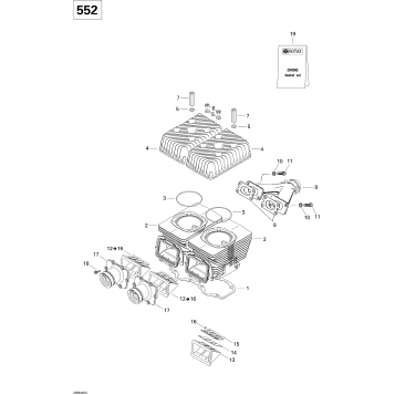 01- Cylinder, Exhaust Manifold
