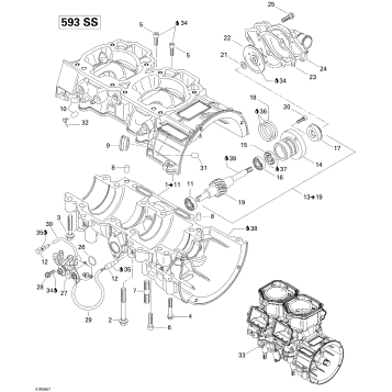 01- Crankcase, Water Pump And Oil Pump