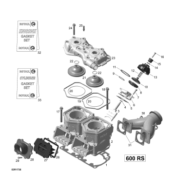 01- Cylinder, Exhaust Manifold and Reed Valve