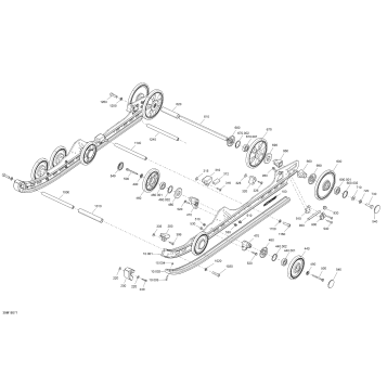 08- Rear Suspension Renegade - 1200 4-TEC, 600HO E-TEC - Package X RM, QAS - Inferior