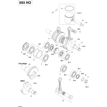 01- Crankshaft And Pistons (593 HO)