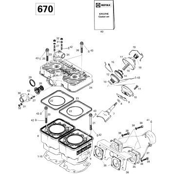 01- Cylinder And Exhaust Manifold 670