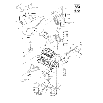 01- Engine Support And Muffler (583, 670)