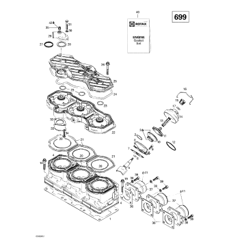 01- Cylinder, Exhaust Manifold (699)