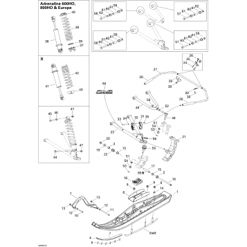 07- Front Suspension And Ski 800HO