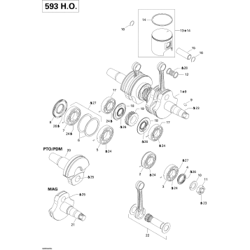 01- Crankshaft And Pistons (593 HO)