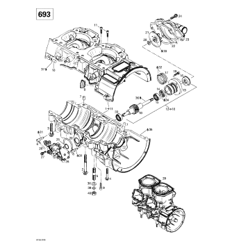 01- Crankcase, Water Pump And Oil Pump 2