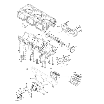 01- Crankcase, Reed Valve, Water Pump