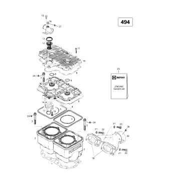01- Cylinder, Exhaust Manifold (494)