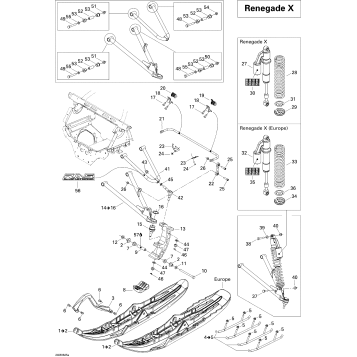 07- Front Suspension And Ski Renegade X