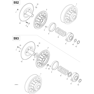05- Driven Pulley , 600 SUV