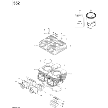 01- Cylinder and Cylinder Head SWT 550F