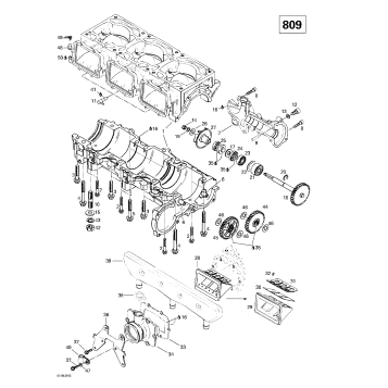 01- Crankcase, Reed Valve, Water Pump 2