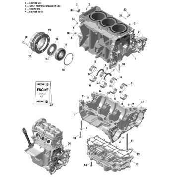 01- Engine - Crankcase - 900 ACE