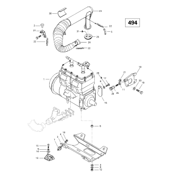 01- Engine Support And Muffler (494)