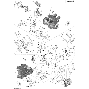 01- Engine And Engine Support 500SS
