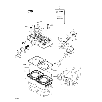 01- Cylinder, Exhaust Manifold (670)