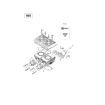 01- Cylinder, Exhaust Manifold (503)