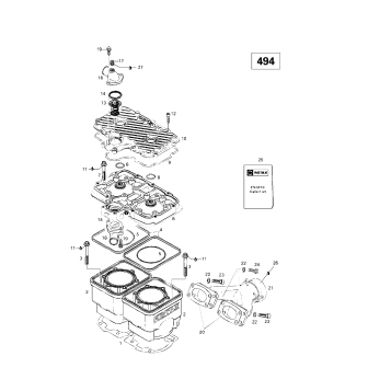 01- Cylinder, Exhaust Manifold (494)