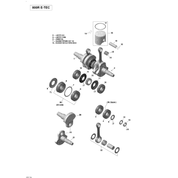 01- Crankshaft And Pistons - 800R E-TEC