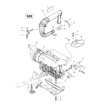 01- Engine Support And Muffler (503)