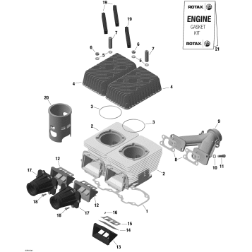 01- Cylinder, Exhaust Manifold And Reed Valve