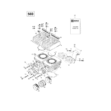 01- Cylinder, Exhaust Manifold (503)