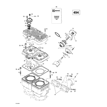 01- Cylinder, Exhaust Manifold (494)