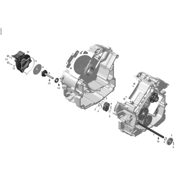 01- Crankcase, Water Pump And Oil Pump